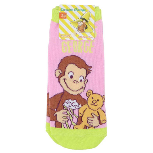おさるのジョージ 女性用靴下 レディースソックス くまちゃん スモールプラネット キャラックス 大人向け 絵本キャラクター グッズ メール便可 シネマコレクション
