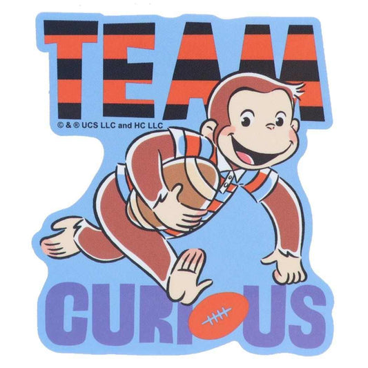 おさるのジョージ ダイカットシール キャラクターステッカー チーム スモールプラネット ダイカットビニールステッカー 耐水性 絵本キャラクター グッズ メール便可 シネマコレクション
