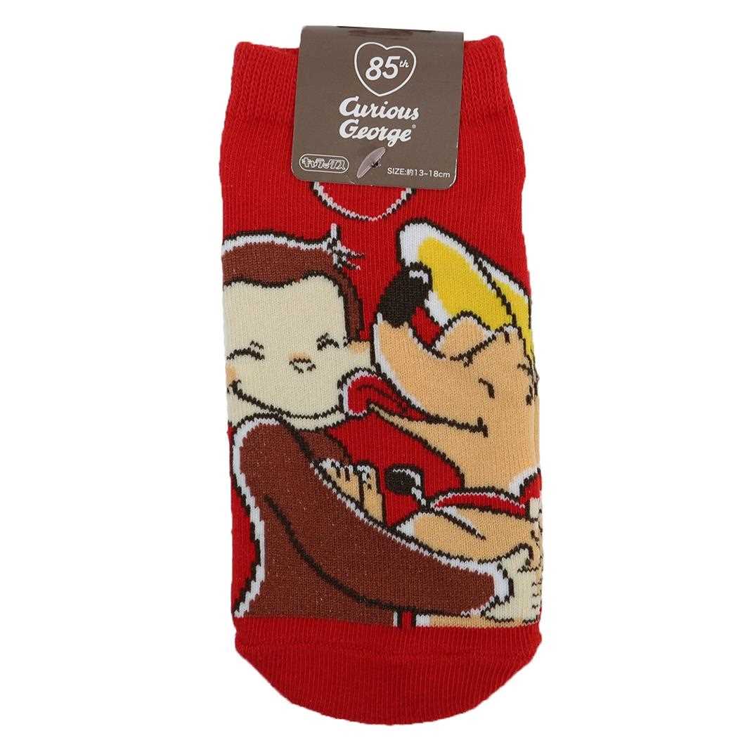 おさるのジョージ 子供用靴下 キッズソックス フレンズ ハート Curious George スモールプラネット キャラックス 子ども 絵本キャラクター グッズ メール便可 シネマコレクション