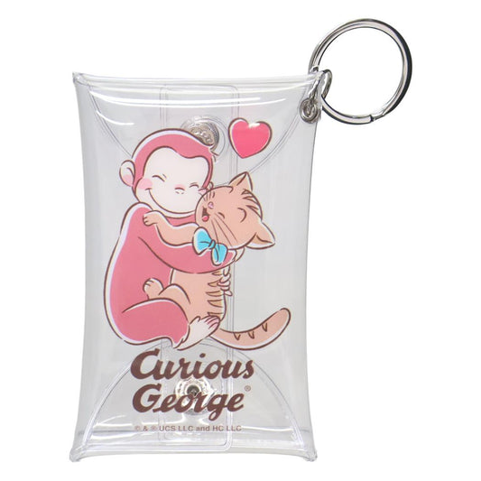 おさるのジョージ ミニポーチ クリアポーチ フレンズ ハート Curious George スモールプラネット 小物入れ 絵本キャラクター グッズ メール便可 シネマコレクション