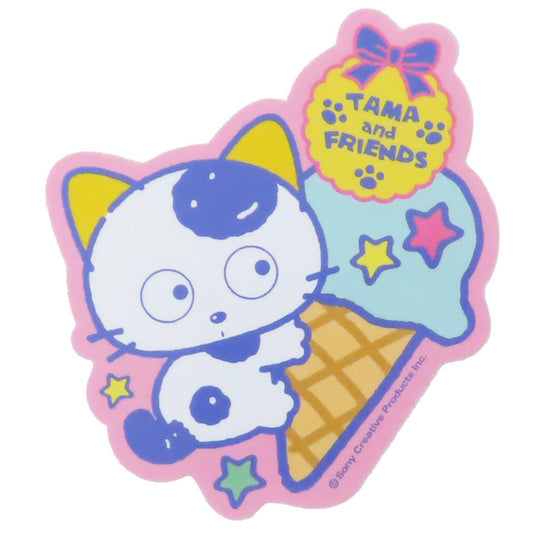 タマ＆フレンズ ダイカットシール キャラクターステッカー アイス スモールプラネット ダイカットビニールステッカー デコシール 耐水性 キャラクター グッズ メール便可 シネマコレクション