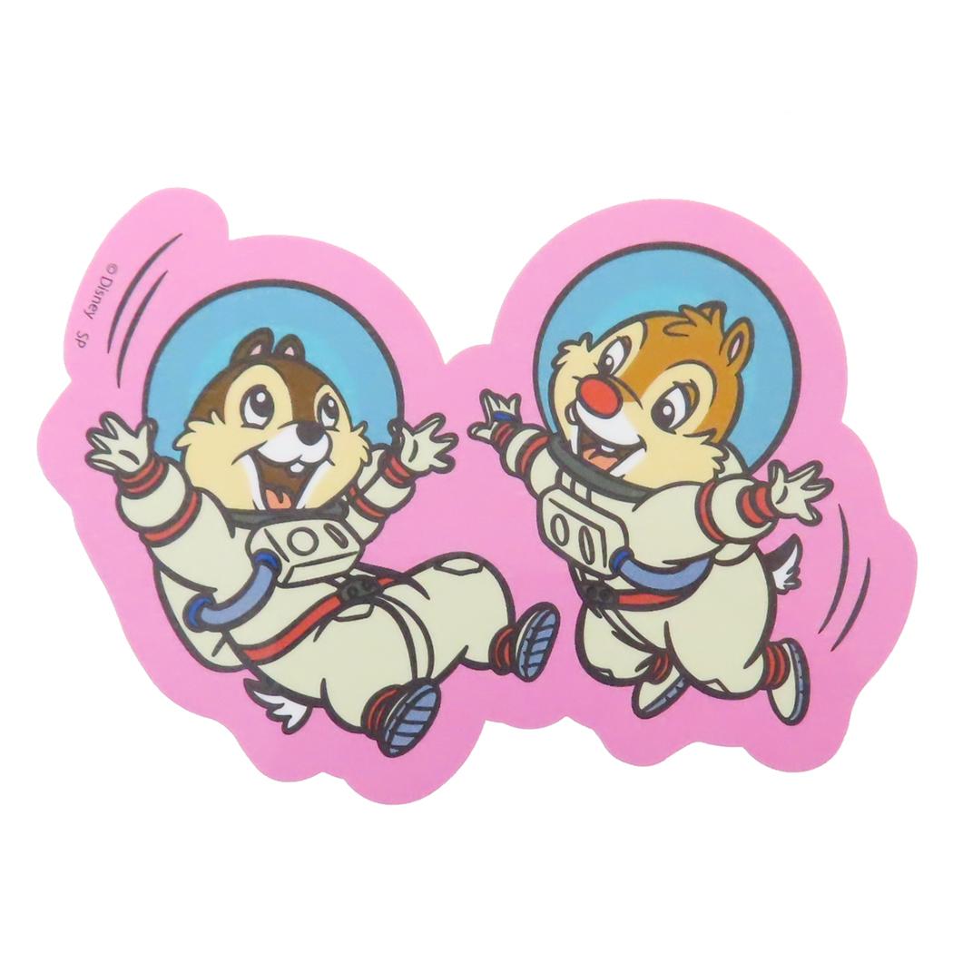 チップ＆デール ダイカットシール キャラクターステッカー 宇宙 ディズニー スモールプラネット ダイカットビニールステッカー デコシール 耐水性 キャラクター グッズ メール便可 シネマコレクション