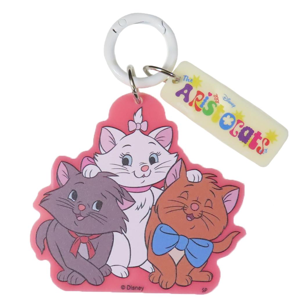 おしゃれキャット キーリング アクリルキーホルダー PK ディズニー スモールプラネット カラーアクリルキーチェーン ノスタルジカシリーズ キャラクター グッズ メール便可 シネマコレクション