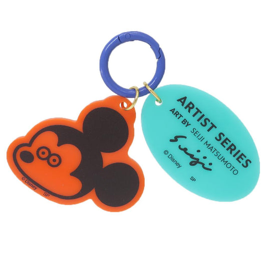 DISNEYx松本セイジ キーリング カラーアクリルキーホルダー ミッキーママウス フェイス ディズニー スモールプラネット アクキー 2連 キャラクター グッズ メール便可 シネマコレクション