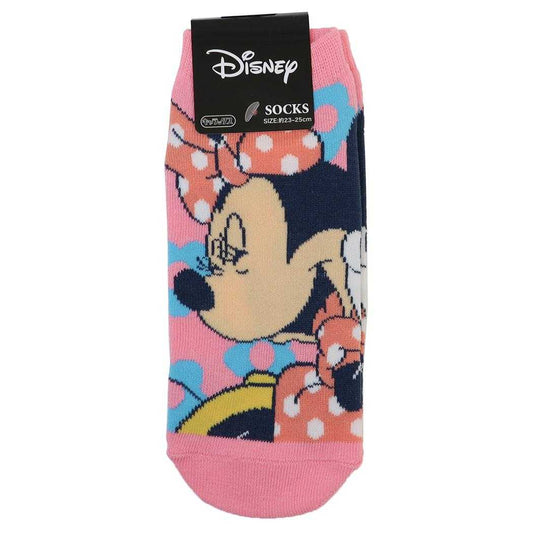 ミニーマウス 女性用靴下 レディースソックス お花 ディズニー スモールプラネット キャラックス 大人向け キャラクター グッズ メール便可 シネマコレクション