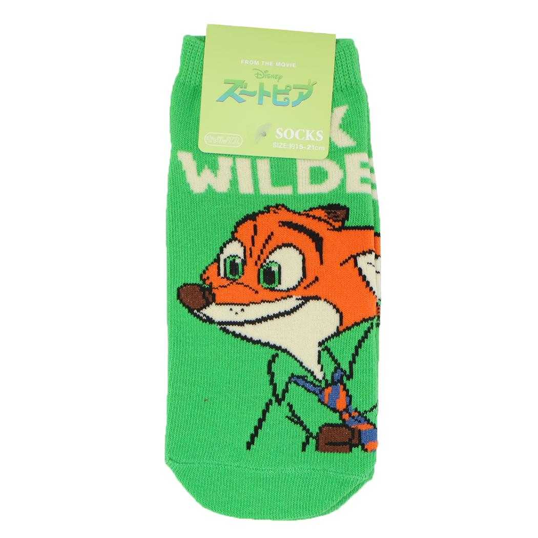 ズートピア 小学生用靴下 ジュニアソックス ニックワイルド 走る GR ディズニー スモールプラネット キャラックス 子ども キャラクター グッズ メール便可 シネマコレクション