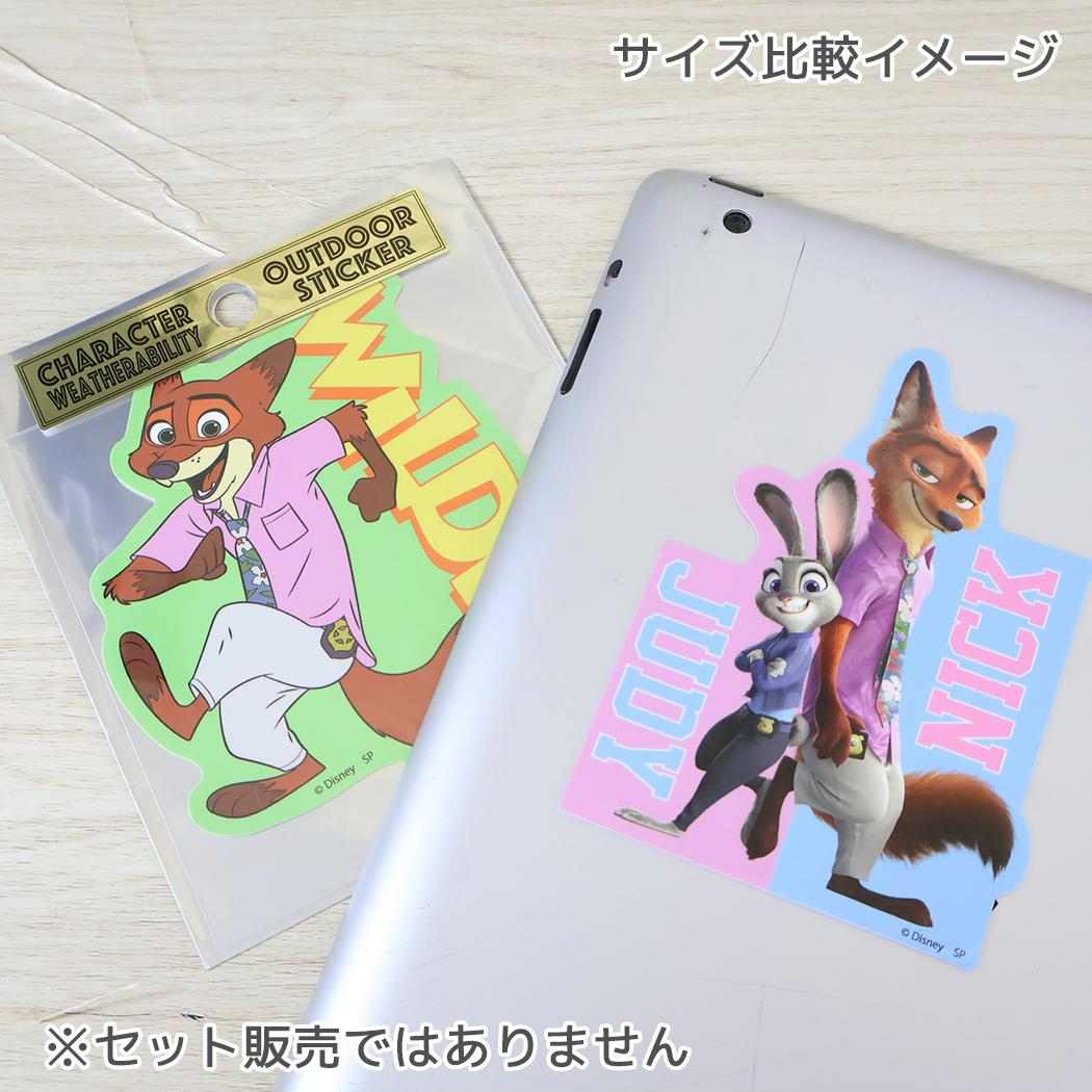 ズートピア ダイカットシール アウトドアステッカー ジュディ＆ニック ディズニー スモールプラネット