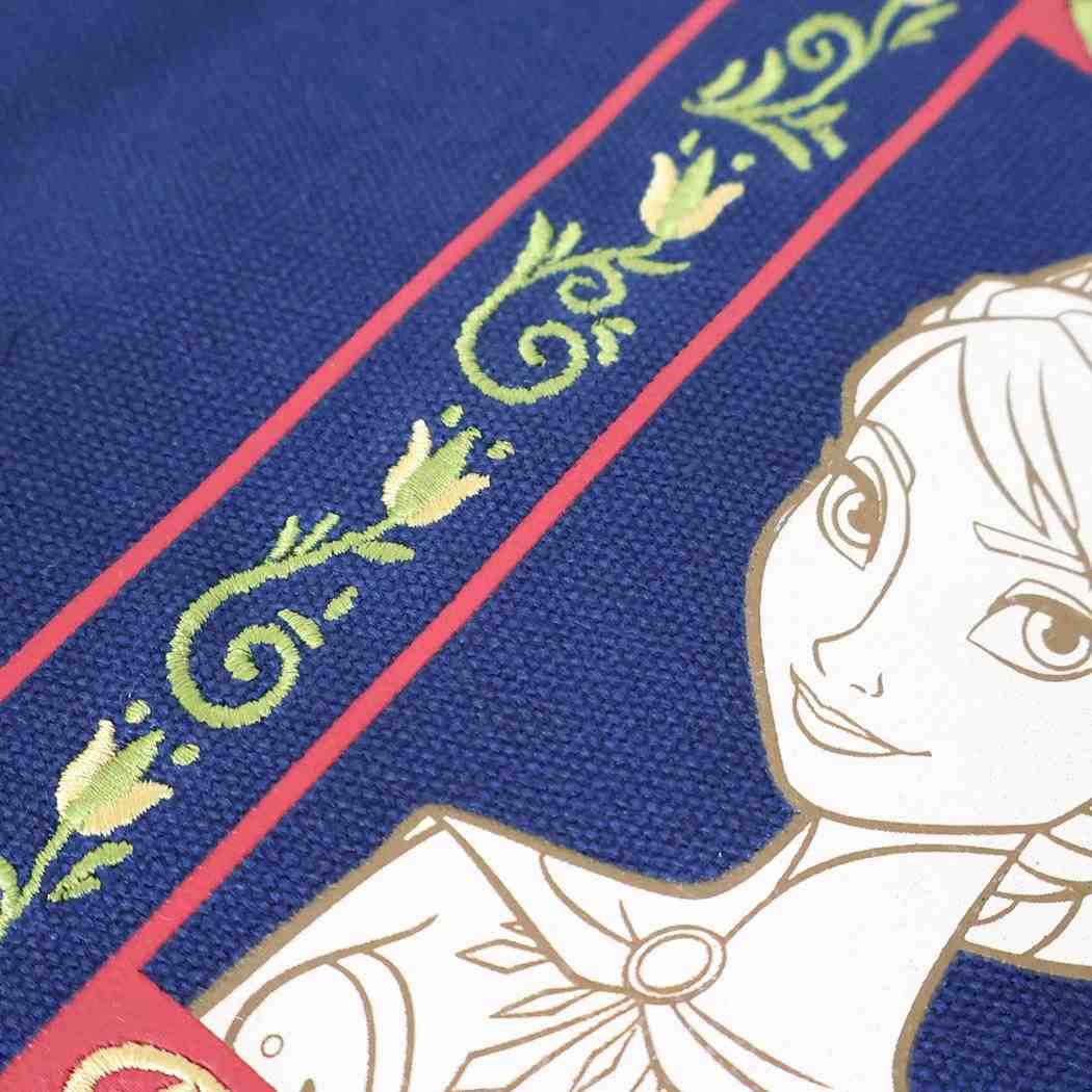 アナと雪の女王 ランチバッグ カラーマチ付き刺繍バッグ クラシックファミリー ディズニー スモールプラネット