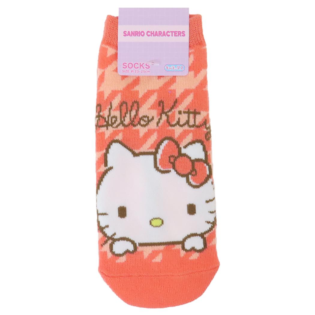 ハローキティ 女性用靴下 キャラックス レディースソックス フェイス＆ロゴ サンリオ スモールプラネット 大人向け キャラクター グッズ メール便可 シネマコレクション