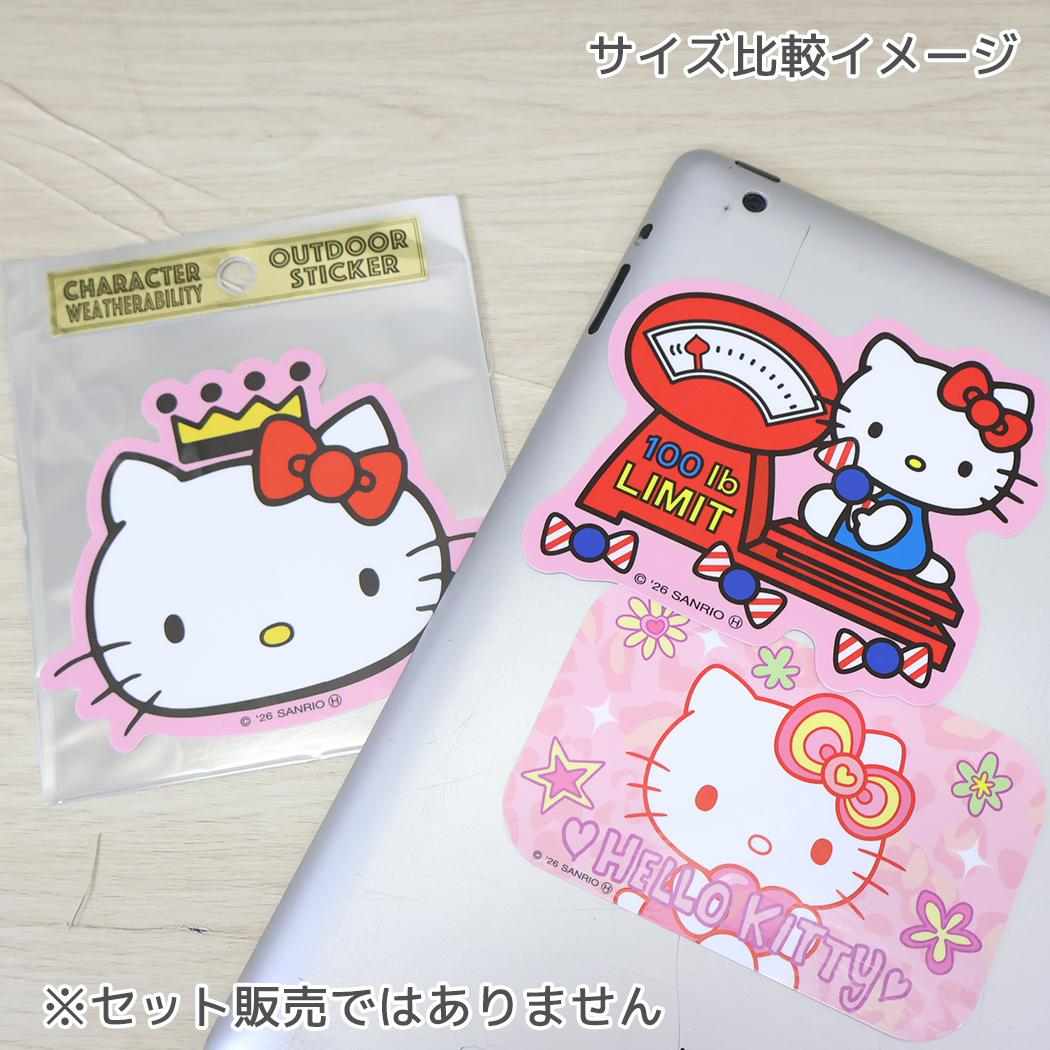 ハローキティ ダイカットシール アウトドアステッカー プリクラ サンリオ スモールプラネット