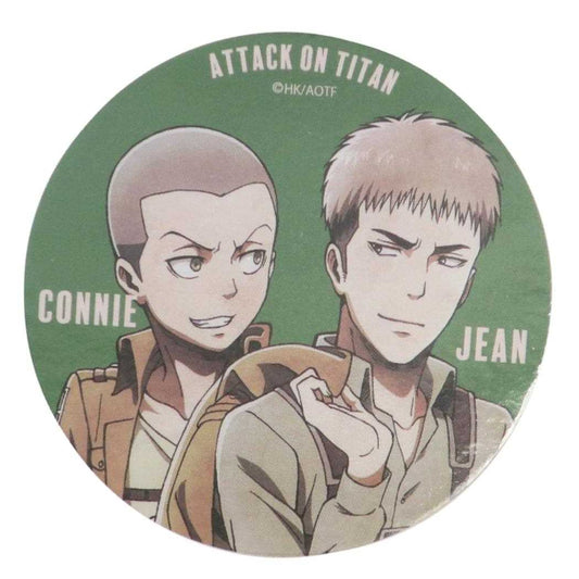 進撃の巨人 グッズ ダイカットシール キャラクターステッカー コニー＆ジャン サークル スモールプラネット ダイカットビニールステッカー デコシール 耐水性 アニメキャラクター メール便可 シネマコレクション