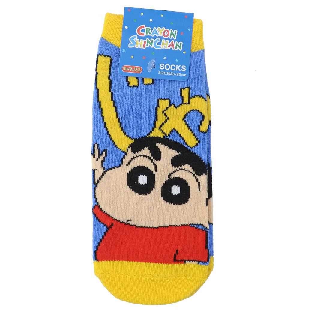クレヨンしんちゃん 女性用靴下 くつした キャラックス じゃ スモールプラネット スニーカーソックス かわいい アニメキャラクター グッズ メール便可 シネマコレクション