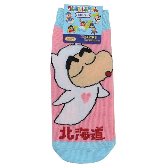 クレヨンしんちゃん 女性用靴下 レディースソックス 北海道 クリオネ スモールプラネット キャラックス 大人向け ご当地シリーズ アニメキャラクター グッズ メール便可 シネマコレクション