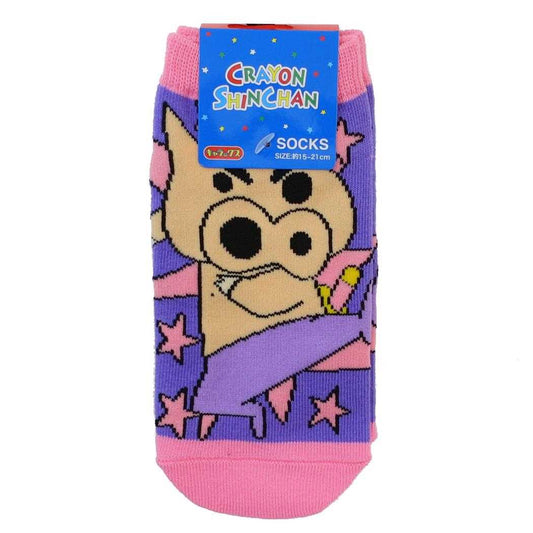 クレヨンしんちゃん 小学生用靴下 ジュニアソックス ぶりぶりざえもん 星柄 スモールプラネット キャラックス 子ども アニメキャラクター グッズ メール便可 シネマコレクション