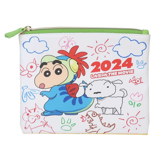 クレヨンしんちゃん オラたちの恐竜日記 コスメポーチ フラットポーチ スモールプラネット 化粧ポーチ 小物入れ アニメキャラクター グッズ メール便可 シネマコレクション
