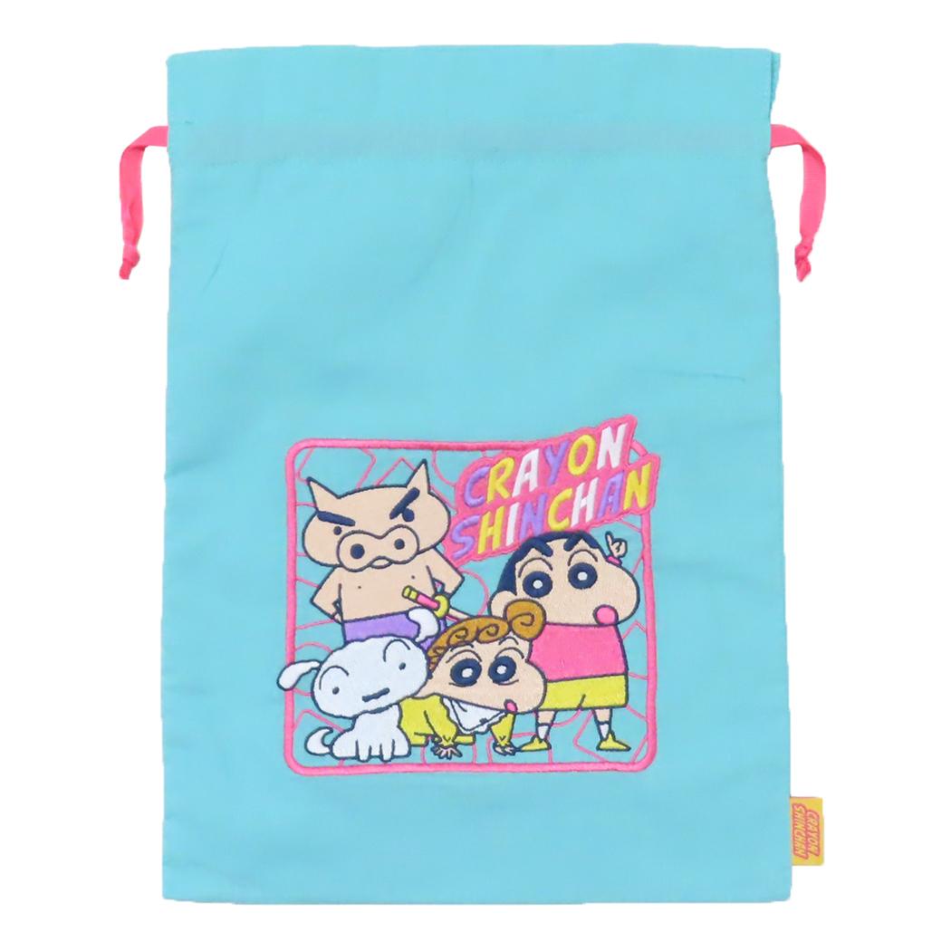 クレヨンしんちゃん 巾着袋 刺繍巾着 集合 スモールプラネット 旅行仕分け袋 小物入れ アニメキャラクター グッズ メール便可 シネマコレクション