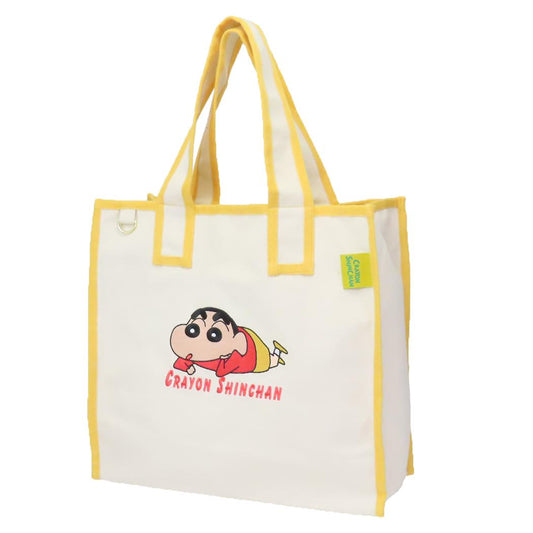 クレヨンしんちゃん 手提げかばん ビッグスクエアトートバッグ ロゴ スモールプラネット 大容量 マチ付き アニメキャラクター グッズ シネマコレクション