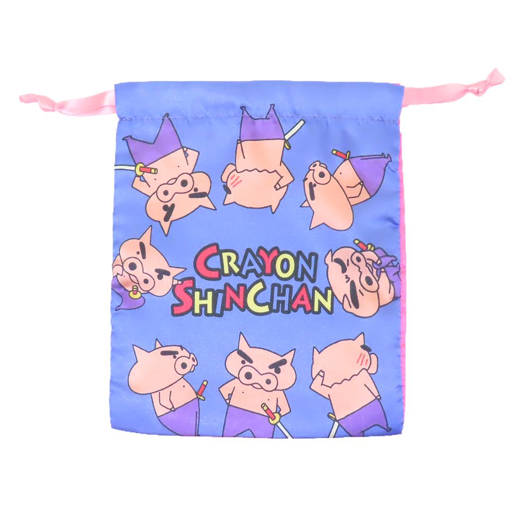 クレヨンしんちゃん 巾着袋 リボン巾着 きんちゃくポーチ ぶりぶりざえもん いろいろ スモールプラネット 小物入れ アニメキャラクター グッズ メール便可 シネマコレクション