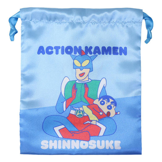 クレヨンしんちゃん 巾着袋 リボン巾着 アクション仮面 スモールプラネット ギフト コスメポーチ かわいい アニメキャラクター グッズ メール便可 シネマコレクション