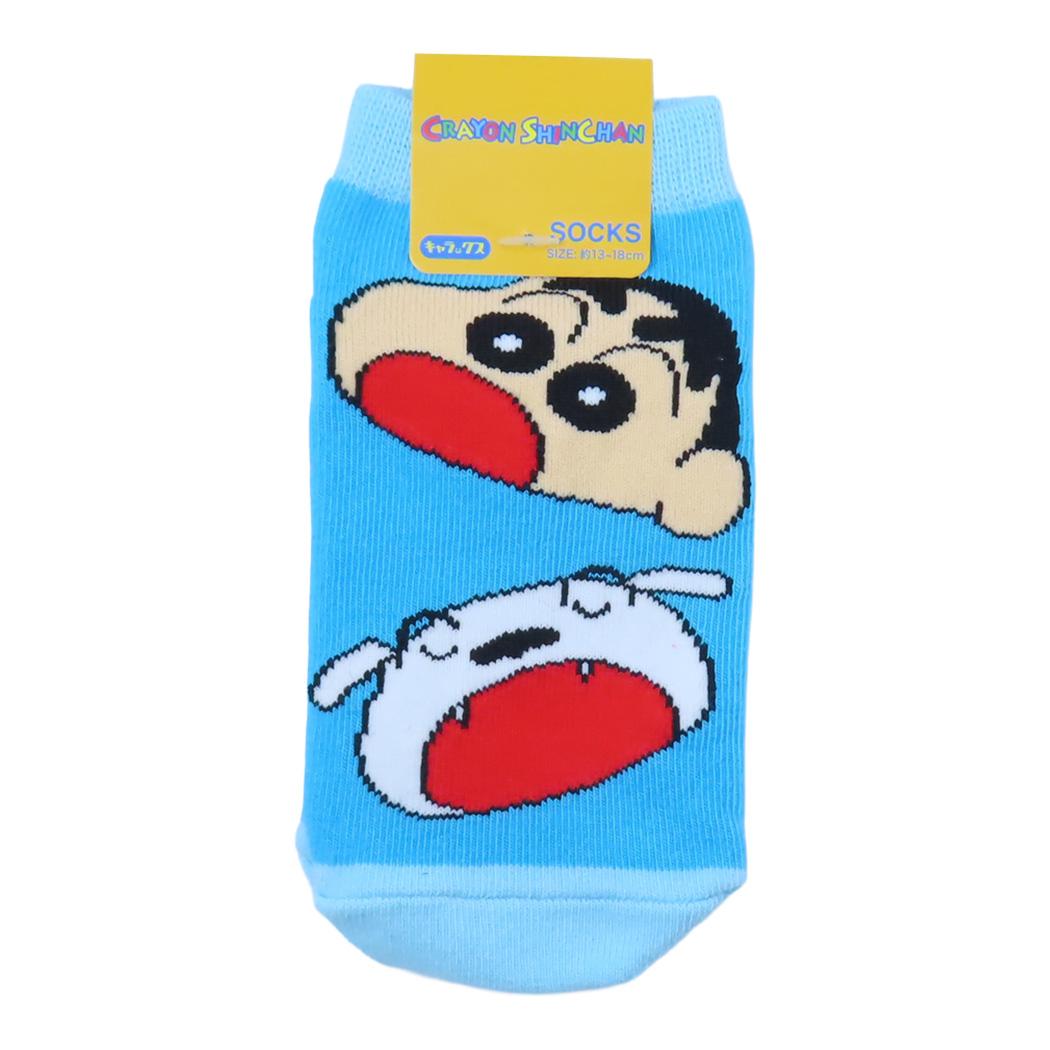 クレヨンしんちゃん 子ども用靴下 キッズソックス しんちゃんとシロ フェイス スモールプラネット キャラックス 子供 アニメキャラクター グッズ メール便可 シネマコレクション