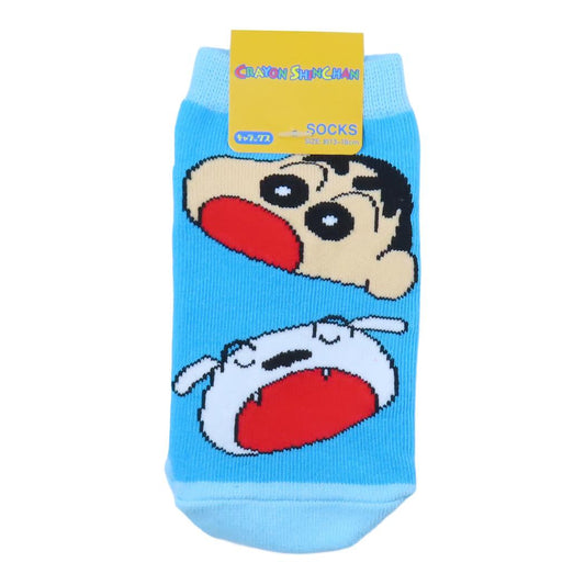 クレヨンしんちゃん 子ども用靴下 キッズソックス しんちゃんとシロ フェイス スモールプラネット キャラックス 子供 アニメキャラクター グッズ メール便可 シネマコレクション