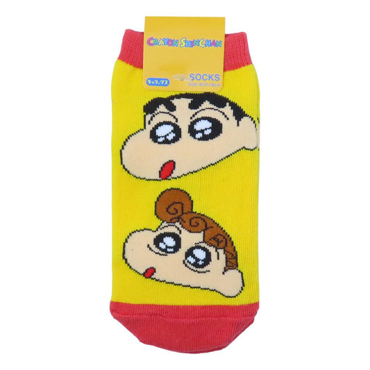 クレヨンしんちゃん 子ども用靴下 キッズソックス しんちゃんとひまわり フェイス スモールプラネット キャラックス 子供 アニメキャラクター グッズ メール便可 シネマコレクション