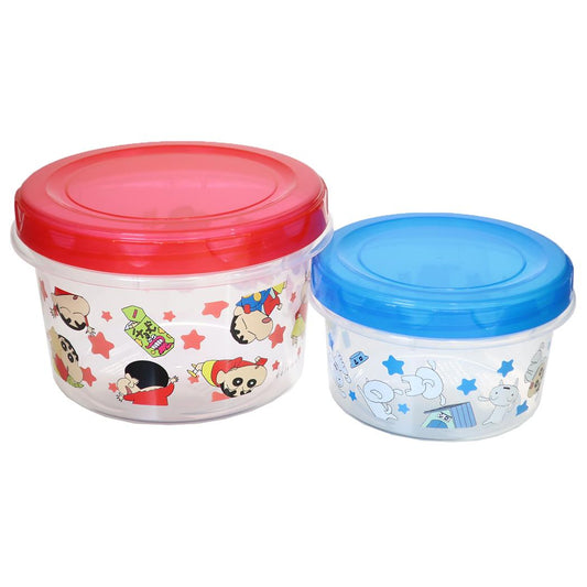クレヨンしんちゃん 食品保存容器 ラウンドコンテナ L＆M しんのすけ シロ スモールプラネット