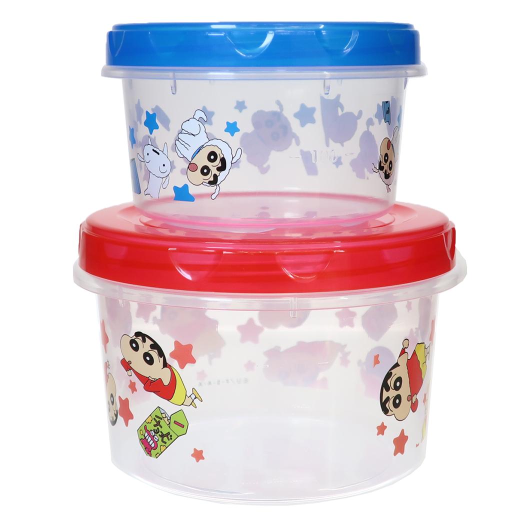 クレヨンしんちゃん 食品保存容器 ラウンドコンテナ L＆M しんのすけ シロ スモールプラネット