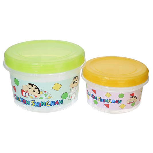 クレヨンしんちゃん 食品保存容器 ラウンドコンテナ L＆M パジャマ スモールプラネット