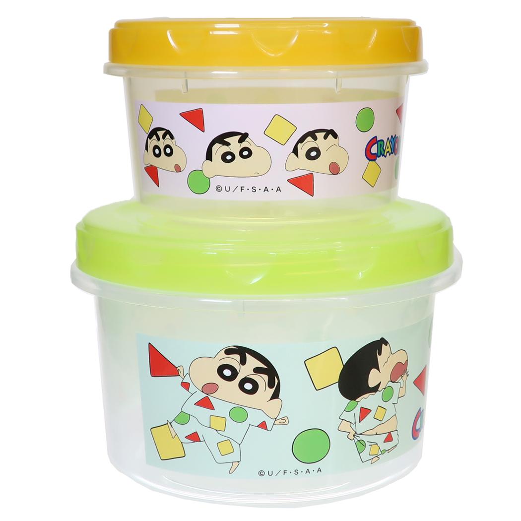 クレヨンしんちゃん 食品保存容器 ラウンドコンテナ L＆M パジャマ スモールプラネット