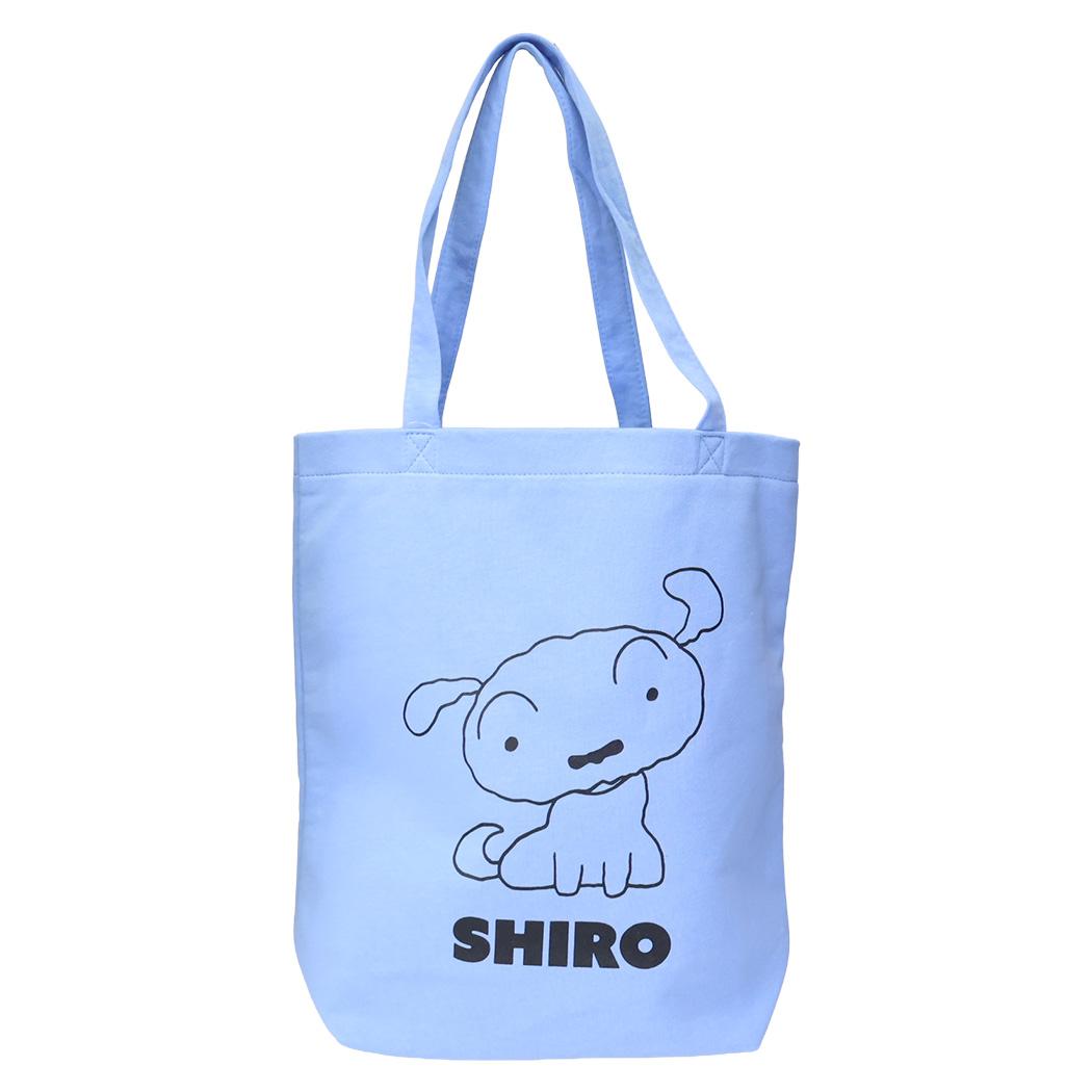 クレヨンしんちゃん 手提げかばん トートバッグ シロ BL スモールプラネット