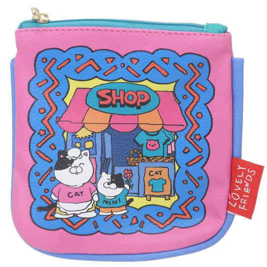 ラブリーフレンズ フラットポーチ ミニポーチ ねこ親子 スモールプラネット 小物入れ かわいい グッズ メール便可 シネマコレクション