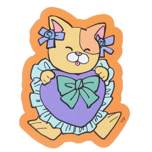 ラブリーフレンズ ダイカットシール キャラクターステッカー クッションねこ スモールプラネット ダイカットビニールステッカー デコシール 耐水性 グッズ メール便可 シネマコレクション