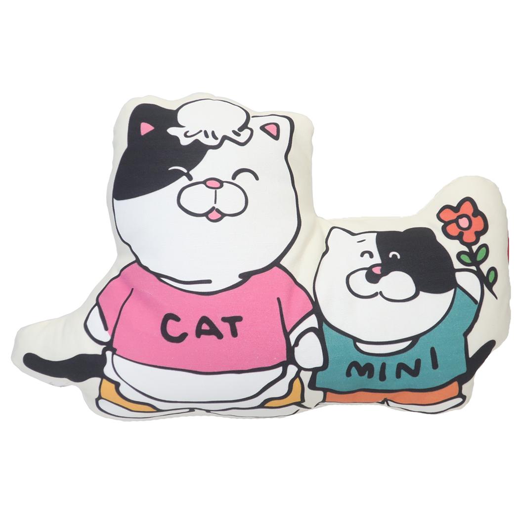ラブリーフレンズ クッション ダイカットクッション ねこ親子 スモールプラネット インテリア かわいい グッズ シネマコレクション