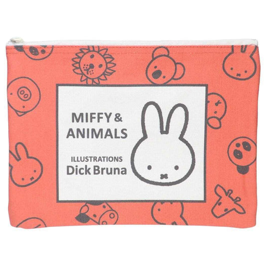 ミッフィー コスメポーチ フラットポーチ MIFFY ＆ ANIMALS OR ディックブルーナ スモールプラネット 小物入れ 絵本キャラクター グッズ メール便可 シネマコレクション