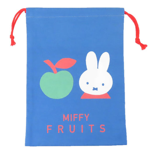 ミッフィー 巾着袋 きんちゃくポーチ MIFFY FRUITS りんご ディックブルーナ スモールプラネット 小物入れ 絵本キャラクター グッズ メール便可 シネマコレクション
