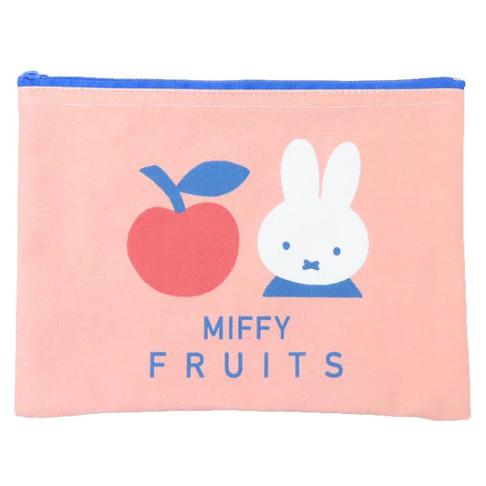 ミッフィー コスメポーチ フラットポーチ MIFFY FRUITS りんご ディックブルーナ スモールプラネット 小物入れ 絵本キャラクター グッズ メール便可 シネマコレクション