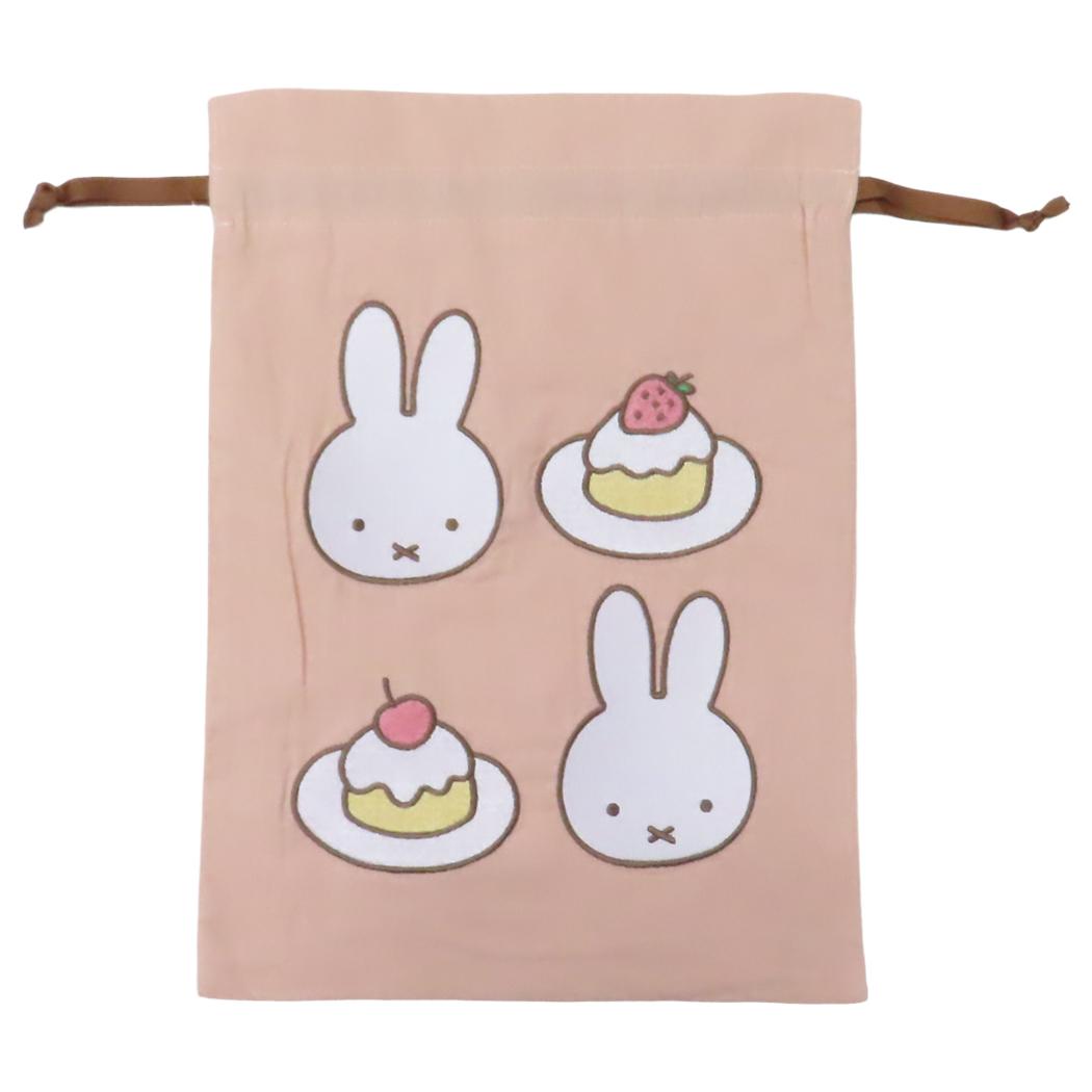 ミッフィー 巾着袋 刺繍巾着 きんちゃくポーチ ケーキ ディックブルーナ スモールプラネット 小物入れ 絵本キャラクター グッズ メール便可 シネマコレクション