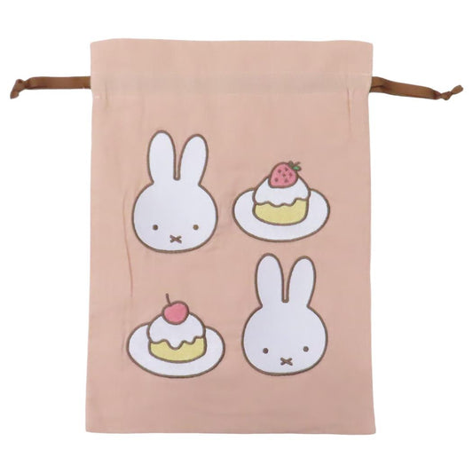 ミッフィー 巾着袋 刺繍巾着 きんちゃくポーチ ケーキ ディックブルーナ スモールプラネット 小物入れ 絵本キャラクター グッズ メール便可 シネマコレクション