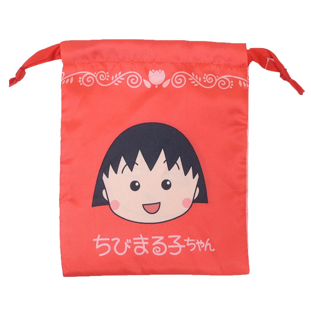 ちびまる子ちゃん 巾着袋 リボン巾着 フェイス スモールプラネット きんちゃくポーチ 小物入れ アニメキャラクター グッズ メール便可 シネマコレクション