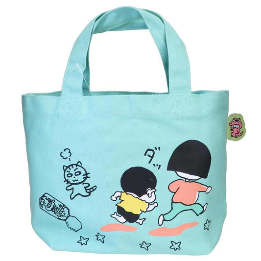 ちびまる子ちゃん×クレヨンしんちゃん ランチトート カラー マチ付き バッグ コラボ ダッ / グリーン スモールプラネット