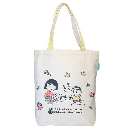 ちびまる子ちゃん×クレヨンしんちゃん 肩掛けバッグ グッディバッグ KV / イエロー スモールプラネット