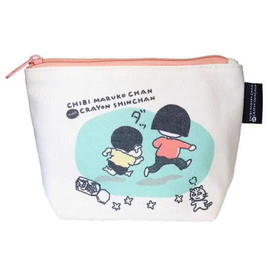 ちびまる子ちゃん×クレヨンしんちゃん マルチポーチ グッディポーチ ダッ / ピンク スモールプラネット