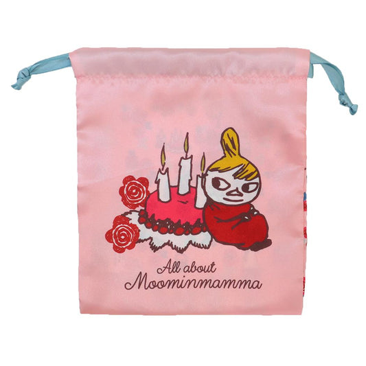 ムーミン 巾着袋 リボン巾着 きんちゃくポーチ All about Moominmamma ピンク 北欧 スモールプラネット 小物入れ キャラクター グッズ メール便可 シネマコレクション