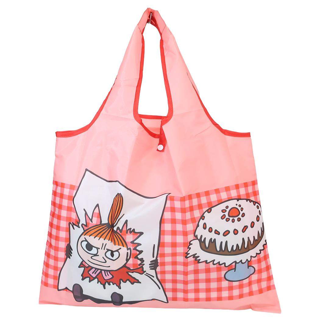 ムーミン エコバッグ ショッピングバッグ A リトルミイ チェック 北欧 スモールプラネット お買い物かばん キャラクター グッズ メール便可 シネマコレクション