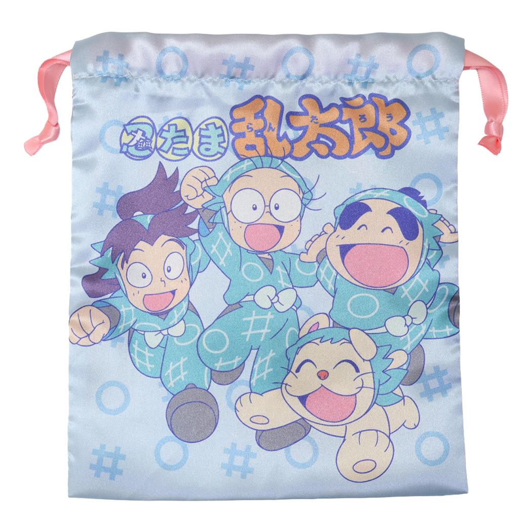 忍たま乱太郎 巾着袋 リボン巾着 集合 NHK スモールプラネット ギフト コスメポーチ かわいい アニメキャラクター グッズ メール便可 シネマコレクション