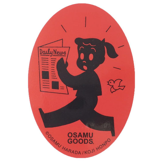 オサムグッズ ダイカットシール キャラクターステッカー 新聞 Osamu Goods スモールプラネット ダイカットビニールステッカー デコシール 耐水性 キャラクター グッズ メール便可 シネマコレクション