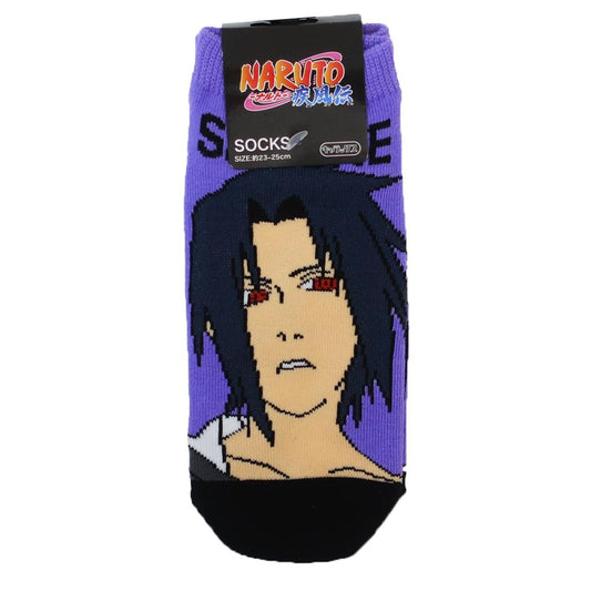 NARUTO疾風伝 女性用靴下 レディースソックス サスケ PU 少年ジャンプ スモールプラネット キャラックス 大人向け キャラクター グッズ メール便可 シネマコレクション