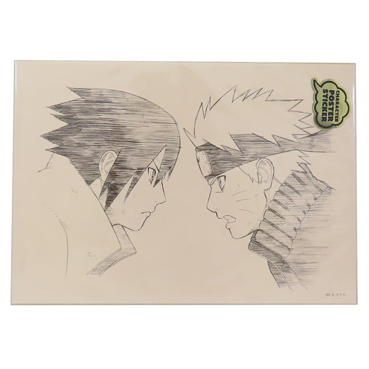 NARUTO疾風伝 ウォールデコステッカー ポスターステッカー ナルト＆サスケ 少年ジャンプ スモールプラネット ビッグシール デコレーション キャラクター グッズ メール便可 シネマコレクション
