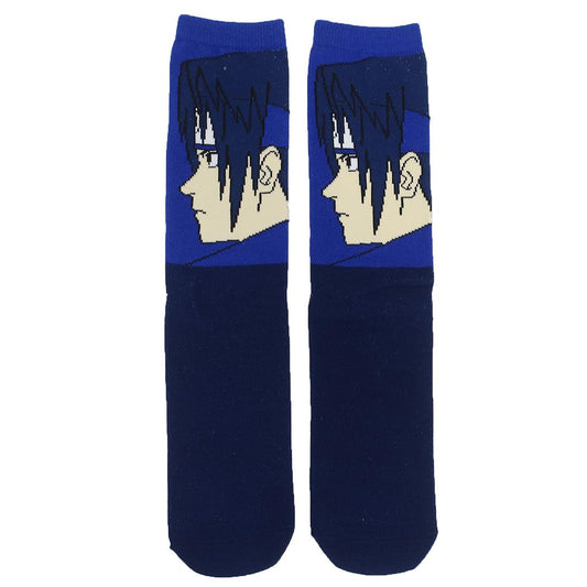 NARUTO 女性用靴下 レディースハイソックス サスケ 横顔 少年ジャンプ スモールプラネット キャラックス 女の子 キャラクター グッズ メール便可 シネマコレクション